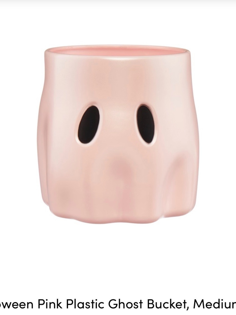 Viral Pink Ghost Treat Bucket Medium